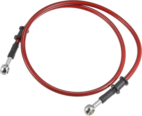 Miniatura 9 de X AUTOHAUX 39.4 in 39.37" Longitud 0.394 in ID motocicleta hidráulico freno línea aceite manguera tubo 0° acero inoxidable trenzado cable para ATV