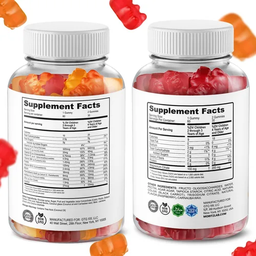 Miniatura 2 de DR. MORITZ Gomitas de magnesio para niños (60 unidades, 2 envases) y Gomitas multivitamínicas para niños (60 unidades, 2 envases) Paquete