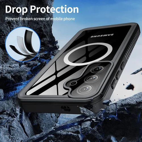Miniatura 5 de ANTSHARE Funda magnética para Samsung Galaxy S25 FE, impermeable, con protector de pantalla integrado y protección de cámara