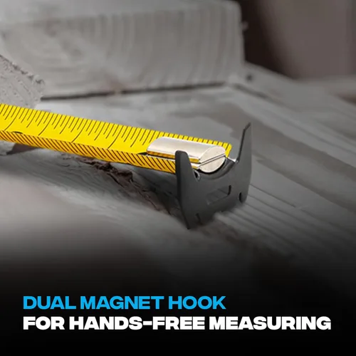Miniatura 3 de OX Tools Tuff Blade - Cinta métrica magnética de construcción a prueba de golpes con doble gancho magnético - Hoja de 1 1/4 pulgadas de ancho