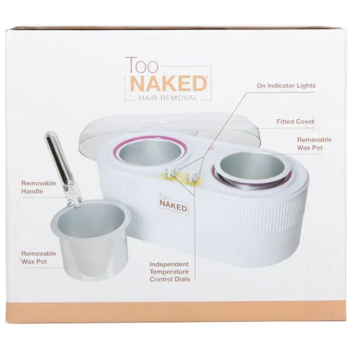 Miniatura 5 de TOO NAKED HAIR REMOVAL Calentador de cera doble de alta calidad, calentador de cera de parafina para depilación doble con controles de temperatura