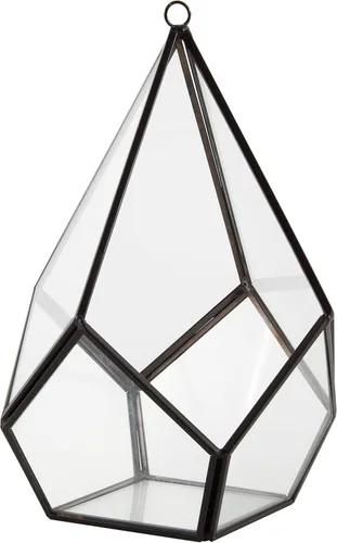 Miniatura 4 de D'Eco - Centro de mesa con forma de lágrima de cristal (6 x 6 x 7 pulgadas), terrario para mesa o colgante, decoración de primavera para el hogar