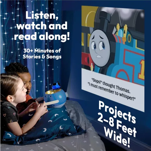 Miniatura 2 de Proyector de libros para niños, Thomas & Friends, 5 historias clásicas, lectura en voz alta, 10 canciones, luz nocturna, música relajante, cuentos