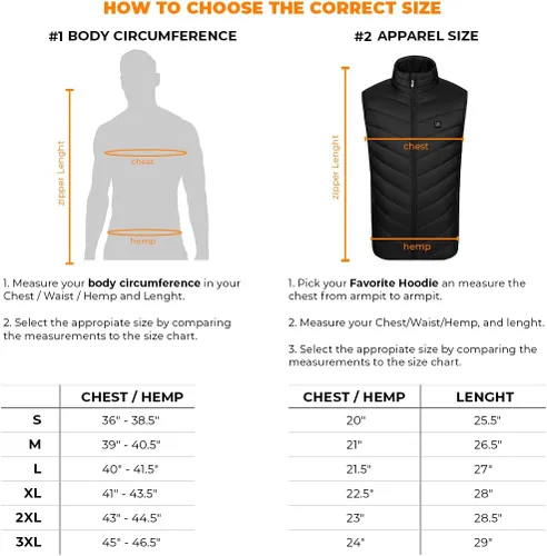 Miniatura 2 de Chaleco térmico para mujeres y hombres con batería ligera de 5 V (unisex), Negro