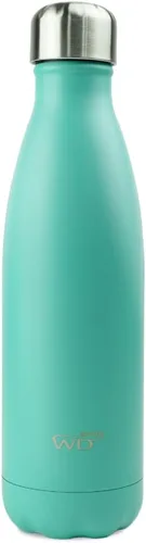 Miniatura 5 de WD Lifestyle Botella de agua de acero inoxidable, 17 onzas líquidas, recipientes aislados al vacío de doble pared, mantiene las bebidas frías
