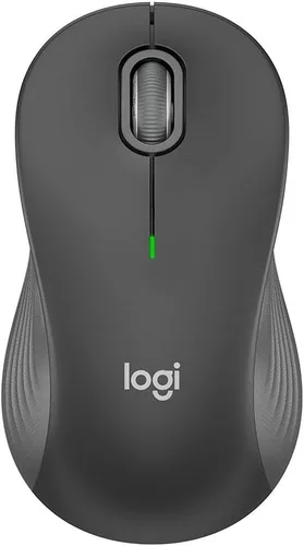 Logitech Signature M550L - Mouse inalámbrico de tamaño estándar, clic silencioso, conexión Bluetooth o USB, compatible con Windows, MacOS, Linux,