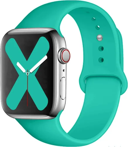 Miniatura 9 de Saucyi Compatible con Apple Watch Band 1.614 in 1.575 in 1.496 in 1.929 in 1.772 in 1.732 in 1.654 in, correa deportiva de silicona suave con cierre