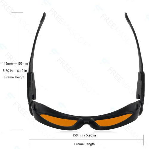 Miniatura 3 de FreeMascot OD 6+ 190nm-490nm Longitud de onda UV luz ultravioleta/violeta y gafas de seguridad láser azules
