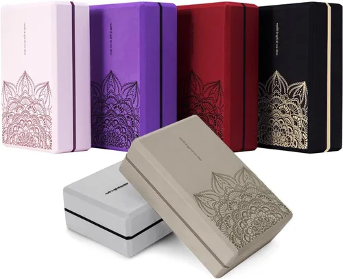 Miniatura 7 de nuveti Juego de 2 bloques de yoga, bloques de espuma de ladrillos de yoga de alta densidad para mejorar la fuerza, flexibilidad y equilibrio bloques