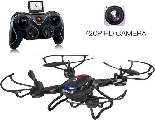 Miniatura 9 de Drone Holy Stone F181 RC cuadricóptero, drone con cámara HD RTF de 4 canales 2.4 GHz 6-gyro sistema sin cabeza, negro