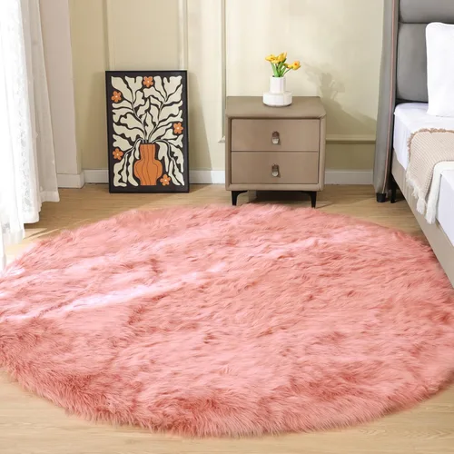 Miniatura 85 de ORINOVA Alfombras de pelo sintético lavable de color gris plateado claro para dormitorio, alfombra de felpa para sala de estar, alfombra