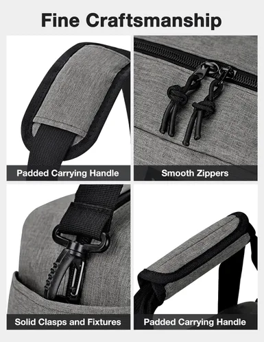 Miniatura 4 de Noozion Bolsa de gimnasio pequeña de 14 pulgadas para mujeres y hombres, mini bolsa de lona ligera con múltiples bolsillos, bolsa deportiva