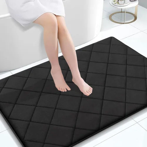 Miniatura 118 de OLANLY Tapete de baño de espuma viscoelástica de 24 x 16 pulgadas, ultra suave y absorbente, lavable a máquina, cómodo tapete de baño para suelo