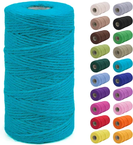 Miniatura 53 de JeogYong - Cuerda de yute de 3 mm, 99,9 m, cuerda natural gruesa para jardín, ideal para manualidades, exterior, jardinería, envoltorios de regalo