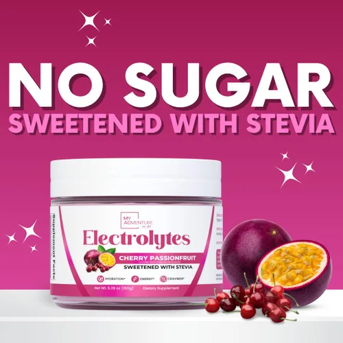 Miniatura 6 de Zero Sugar - Polvo de electrolitos de cereza y maracuyá - Hidratación refrescante - Energía sin cafeína con todos los ingredientes naturales