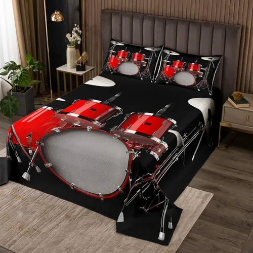 Miniatura 16 de Erosebridal Juego de colcha de mármol negro tamaño Queen, juego de colcha de mármol negro y gris para hombres, adolescentes y niños, moderno, gris