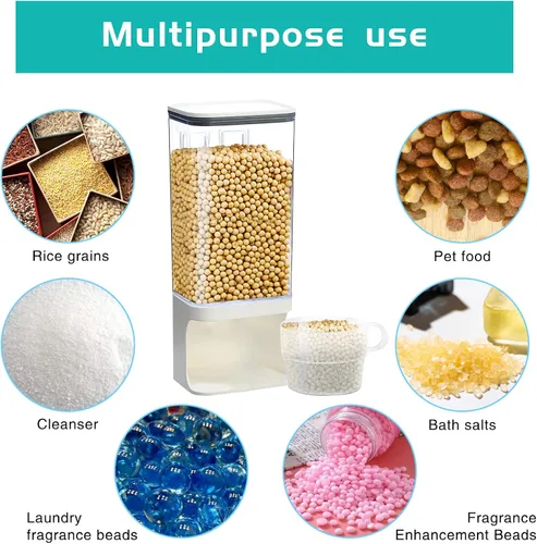 Miniatura 3 de Dispensador de detergente para lavandería, dispensador de detergente para ropa de pared con soporte para tazas de espiga, adecuado para cuentas