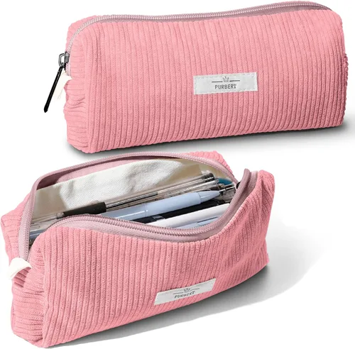 Miniatura 13 de Bolsa para Lápices Estuche para Bolígrafos, Organizador Pequeño de Pana Suave para Lápices con Cremallera, Lindo Estuche para Lápices Artículos