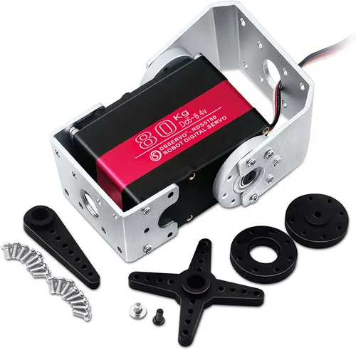 Miniatura 11 de Servos completos de la dirección de Digitaces del engranaje del metal del alto esfuerzo de torsión del motor servo del robot de 55.1 lbs