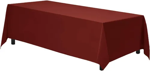 Miniatura 4 de Spaces Mantel de mesa 100% algodón para decoración de mesa de bodas/cocina, comedor, (rectangular), mantel (60 x 84 pulgadas, borgoña), lavable a