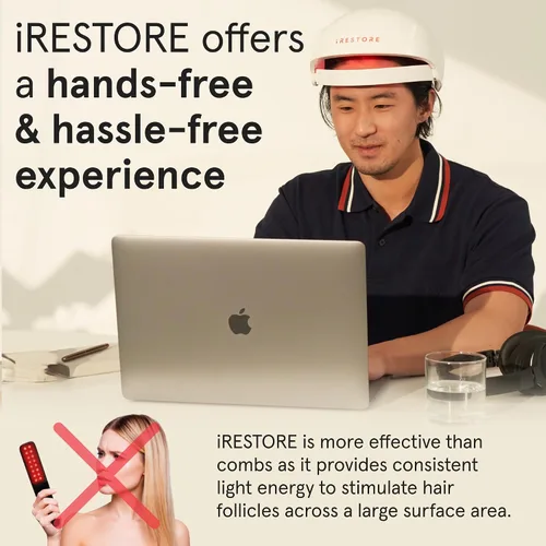 Miniatura 3 de iRestore Sistema de crecimiento del cabello con láser esencial: tratamientos de pérdida de cabello aprobados por la FDA para hombres y mujeres