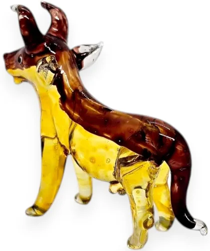 Miniatura 9 de Figura de vaca miniatura soplada a mano de vidrio soplado a mano de 2.5 pulgadas de alto, figura de granja de animales, decoración coleccionable