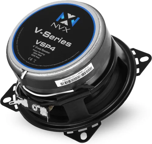 Miniatura 7 de NVX® VSP4 Altavoces Premium para Automóvil de 4 pulgadas, 450 W máximo, 150 W RMS, coaxial de 2 vías con tweeters de cúpula de seda de 1 pulgada