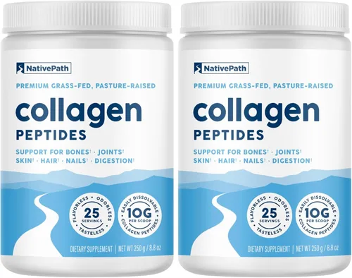 Miniatura 13 de NativePath Proteína de péptidos de colágeno – Polvo de colágeno hidrolizado tipo 1 y 3 para piel, cabello y uñas, 19.8 onzas (56 porciones)