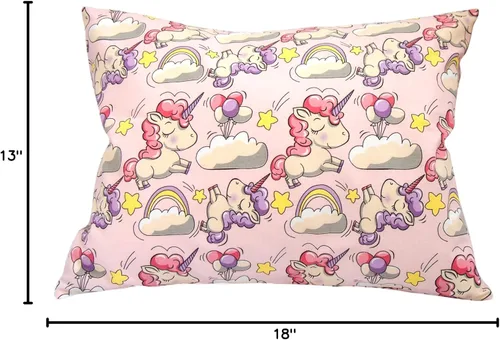 Miniatura 3 de Funda de almohada para niños pequeños de 13 x 18 pulgadas, almohadas de unicornio de algodón, fundas de almohada pequeñas para almohadas de viaje