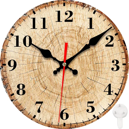 Miniatura 18 de Reloj de pared, astronauta y planetas espaciales, silencioso, sin tictac, funciona con pilas, redondo, decorativo, para interiores y exteriores