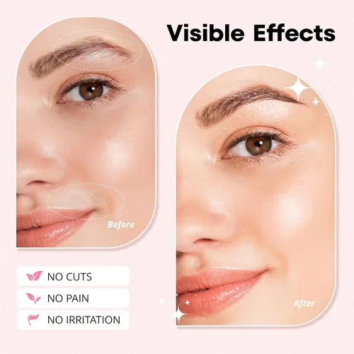 Miniatura 6 de VG VOGCREST Cortador de cejas y removedor de vello facial para mujer, 2 en 1, cuchillas giratorias dobles, seguro, sin dolor, hipoalergénico