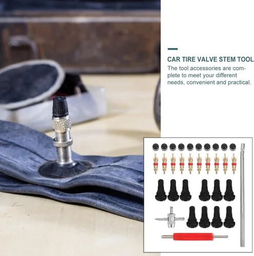 Miniatura 9 de Tire Stem Installation Set with Valve Core Removal Tool 1pcs Car Tire Stem Puller Kit Repair and Maintenance
