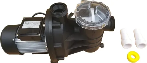 Miniatura 3 de FibroPool ABG033 Bomba de piscina sobre el suelo de 0.33 HP - 2700 GPH, 120V - Colador de tapa transparente, adaptadores de manguera y cinta de PTFE