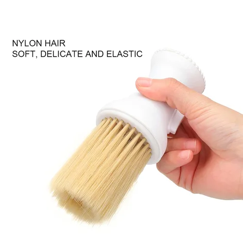 Miniatura 3 de Cepillo de corte de pelo para el cuello, cepillo suave para el cuello de peluquero con almacenamiento de polvo, cepillo de barrido de cabello