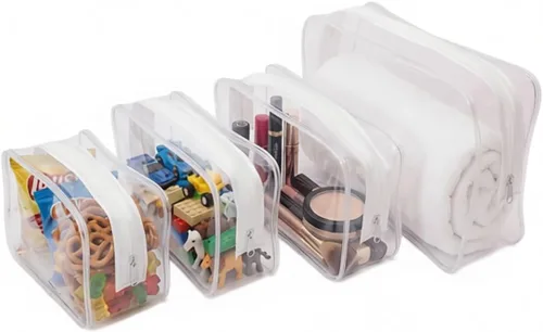 Miniatura 3 de Bolsa de aseo transparente pequeña Buminee, bolsa de viaje aprobada por la TSA, bolsas de viaje para artículos de tocador, bolsa de cosméticos