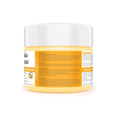 Miniatura 9 de Crema orgánica de loción de miel de manuka con avena coloidal, hidratante calmante para piel seca, para alivio, eccema de manos y cuerpo, psoriasis