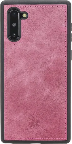 Miniatura 102 de Venito Lucca - Funda de piel compatible con Samsung Galaxy Note 10 (6,3 pulgadas), extra segura, con cubierta trasera acolchada, cocodrilo negro