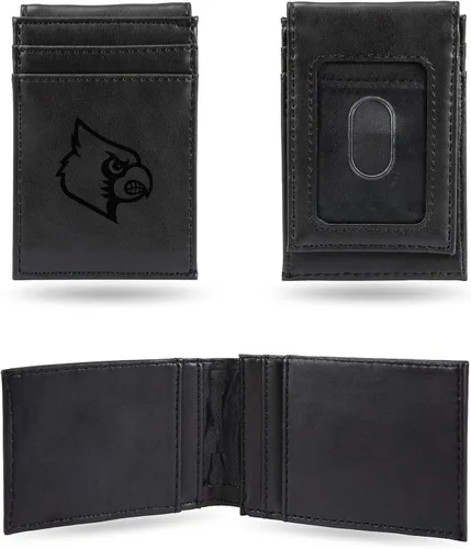 Miniatura 151 de Cartera de bolsillo frontal grabada con láser NCAA - Compacta/Cómoda/Delgada
