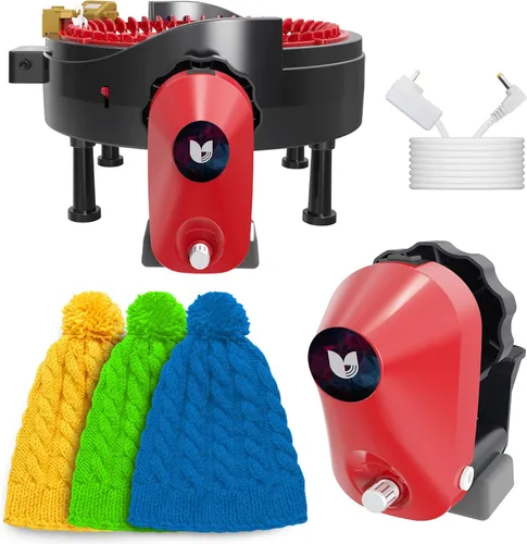 Adaptador eléctrico para máquina de tejer Addi 46, Adaptador automático para máquina de ganchillo, Accesorios para máquina de tejer, Rojo