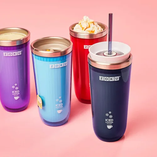 Miniatura 7 de Zoku Cafetera de Café Helado Instantáneo, Enfriador de Bebidas Reutilizable que Enfría Bebidas Calientes en Minutos Sin Dilución, Vaso Portátil