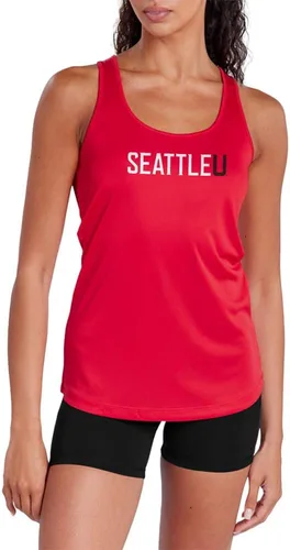 Miniatura 84 de Camiseta deportiva sin mangas oficial de NCAA Collegiate para mujer, con espalda cruzada, colección con logotipo primario