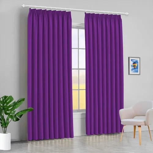 Miniatura 20 de 100% poliéster, panel de cortina de ventana de doble pellizco, con aislamiento térmico (negro, 57.9 x 72.0 in, 1 panel)