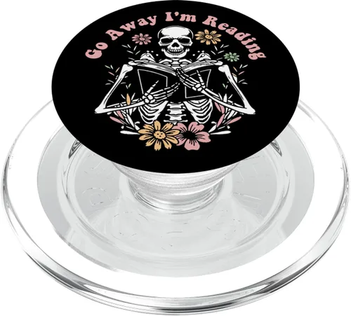 Miniatura 8 de Funny Go Away I'm Reading Skeleton Reading Book PopSockets Standard PopGrip
