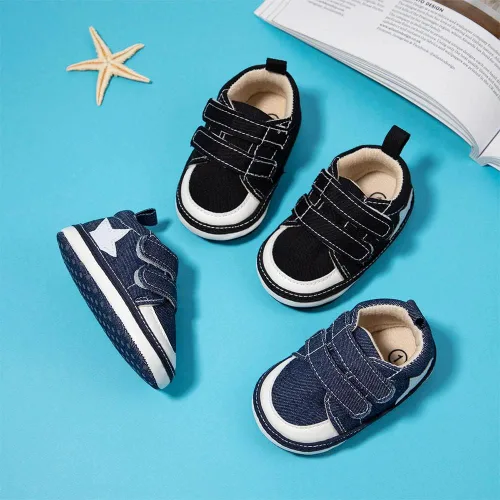 Miniatura 6 de Unsex - Tenis de lona para bebés y niñas, para recién nacidos, antideslizantes, suela suave, para cuna, estilo casual