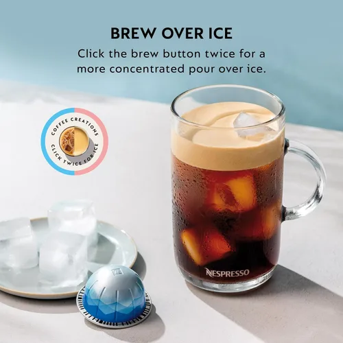 Miniatura 7 de Nespresso Vertuo Next Deluxe - Cafetera de café y café expreso, cromo puro con espumador de leche Aeroccino, 1.1 litros, color negro, cromo oscuro