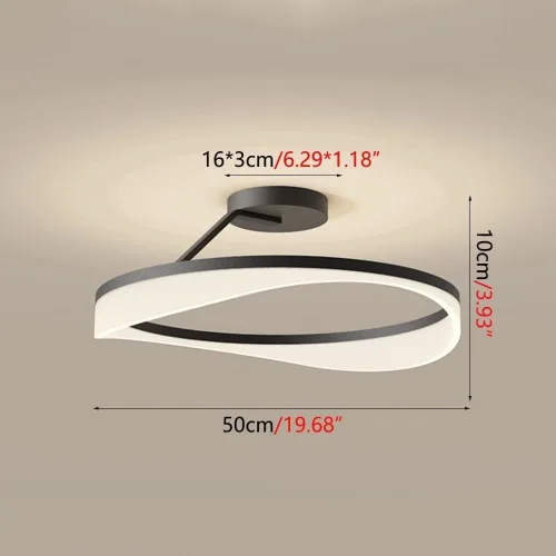 Miniatura 2 de Moderna lámpara de techo irregular, lámpara de techo LED empotrada para sala de estar, comedor, estudio, villa, dormitorio, pasillo, habitación