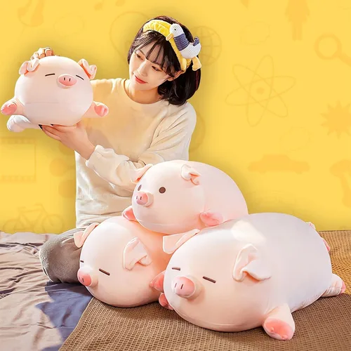 Miniatura 4 de Almohada de Peluche de Animal de Cerdo - 15.7'' Lindo Cerdo Rosa Kawaii Almohada para Abrazar, Juguete de Peluche Suave para Acurrucarse, Adorable