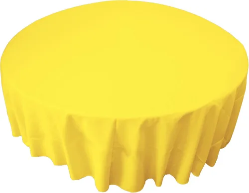 Miniatura 118 de LA Linen - Mantel redondo lavable de popelina de poliéster, resistente a manchas y arrugas, 51", mantel de tela para comedor, cocina, fiesta, Negro