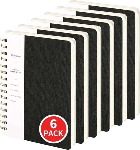 Miniatura 15 de Cuaderno de espiral – Cuaderno grande de tapa dura de 8.5 x 10.98 pulgadas con banda elástica y bolsillo, 180 páginas, diario plano de alambre