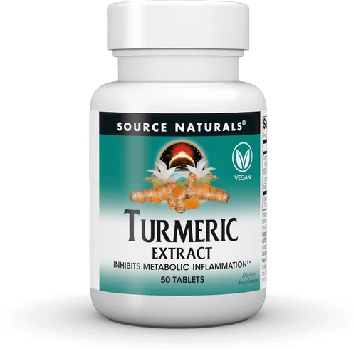 Source Naturals Extracto de cúrcuma - Apoya la respuesta inflamatoria saludable - 50 tabletas